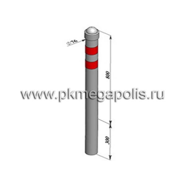 Столбик парковочный бетонируемый АБ-76/1080 (серия усиленные)